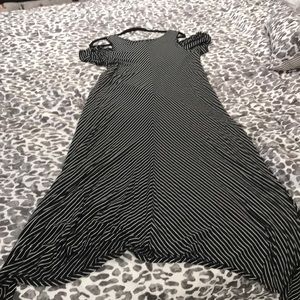 Black and white striped maxi dress by lane Bryant